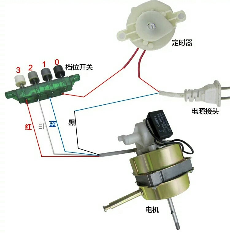 新手看过来 风扇接线图