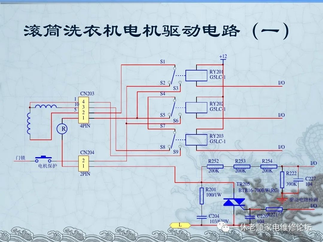 滚筒洗衣机电路图解析图片